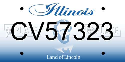 CV57323 Illinois License Plate