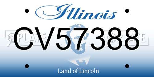 CV57388 Illinois License Plate