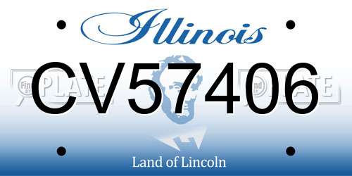 CV57406 Illinois License Plate