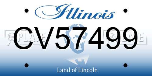 CV57499 Illinois License Plate
