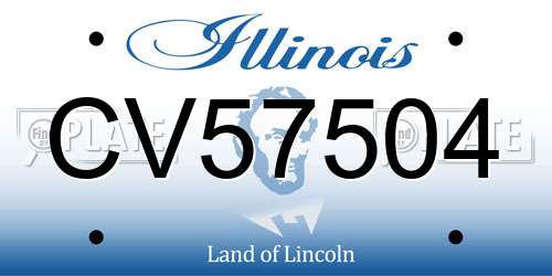 CV57504 Illinois License Plate