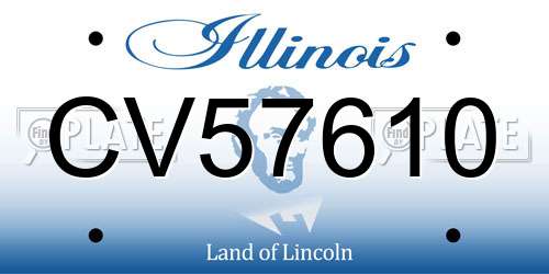 CV57610 Illinois License Plate