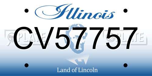 CV57757 Illinois License Plate