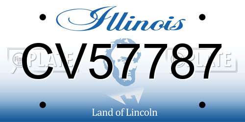 CV57787 Illinois License Plate