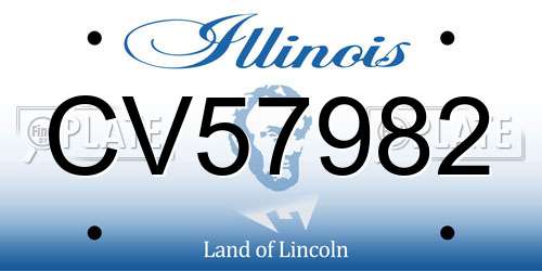 CV57982 Illinois License Plate