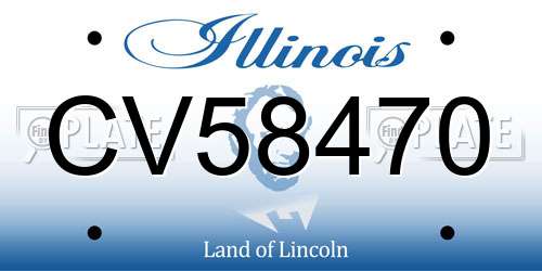 CV58470 Illinois License Plate