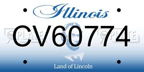 CV60774 Illinois License Plate