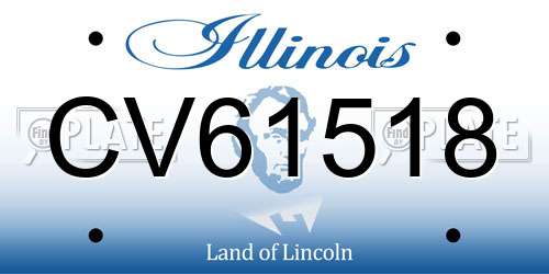 CV61518 Illinois License Plate