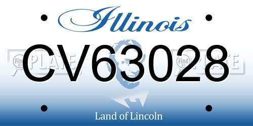 CV63028 Illinois License Plate
