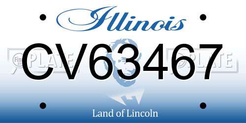 CV63467 Illinois License Plate