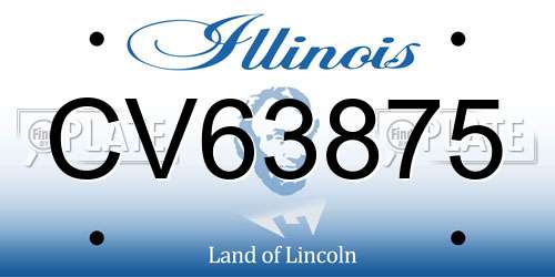 CV63875 Illinois License Plate