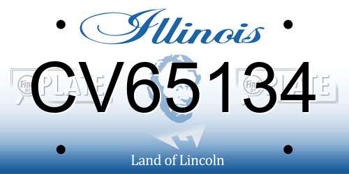 CV65134 Illinois License Plate