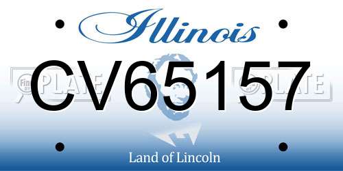 CV65157 Illinois License Plate
