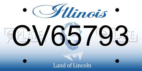 CV65793 Illinois License Plate