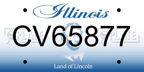 CV65877 Illinois License Plate