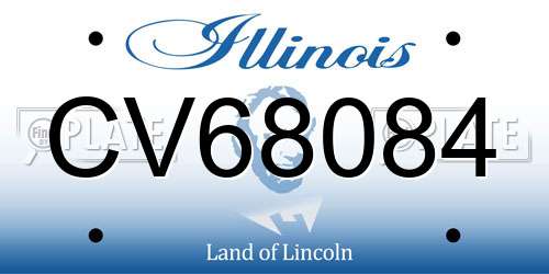 CV68084 Illinois License Plate