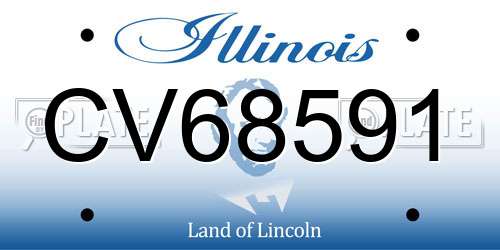 CV68591 Illinois License Plate