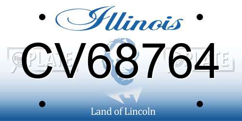 CV68764 Illinois License Plate