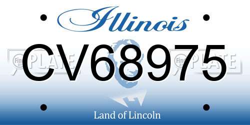 CV68975 Illinois License Plate
