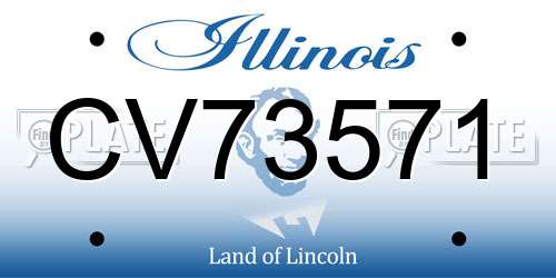 CV73571 Illinois License Plate