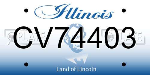 CV74403 Illinois License Plate