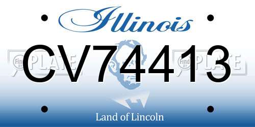 CV74413 Illinois License Plate