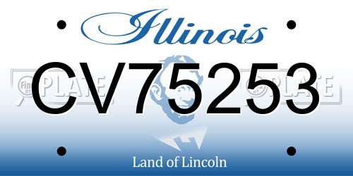 CV75253 Illinois License Plate
