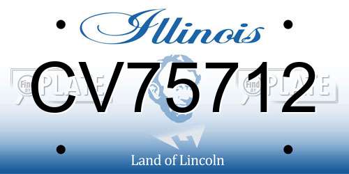 CV75712 Illinois License Plate