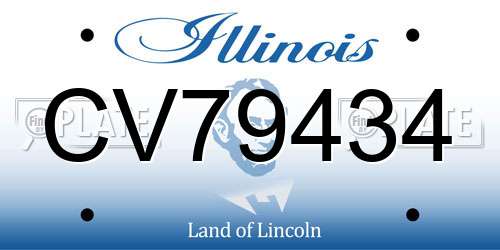 CV79434 Illinois License Plate