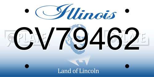 CV79462 Illinois License Plate