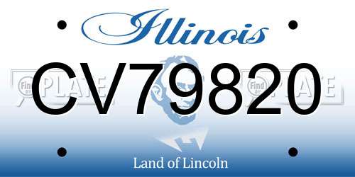 CV79820 Illinois License Plate