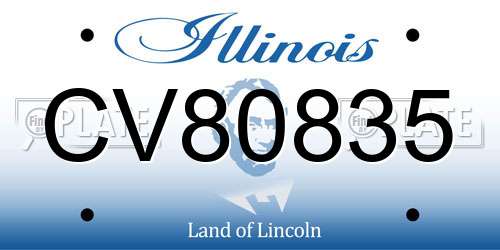 CV80835 Illinois License Plate