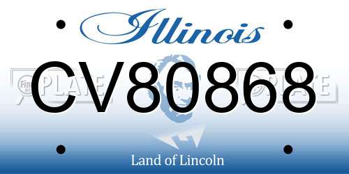CV80868 Illinois License Plate