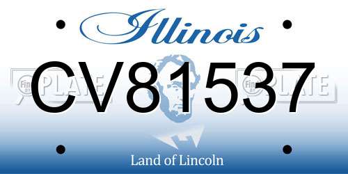 CV81537 Illinois License Plate