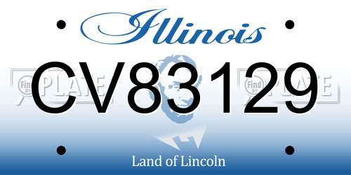 CV83129 Illinois License Plate