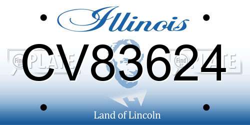 CV83624 Illinois License Plate