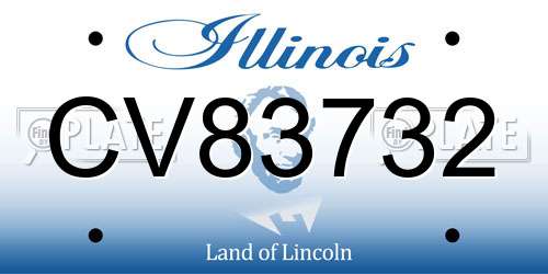 CV83732 Illinois License Plate