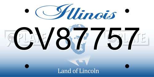 CV87757 Illinois License Plate