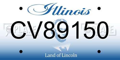 CV89150 Illinois License Plate