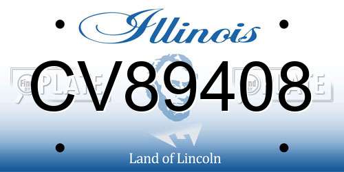 CV89408 Illinois License Plate