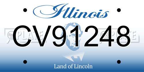 CV91248 Illinois License Plate