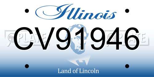 CV91946 Illinois License Plate