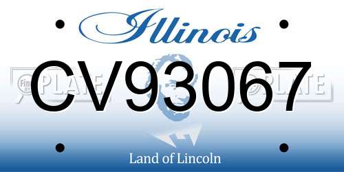 CV93067 Illinois License Plate