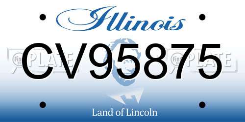 CV95875 Illinois License Plate