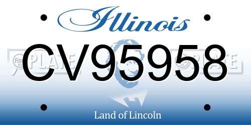 CV95958 Illinois License Plate