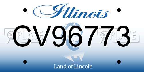 CV96773 Illinois License Plate