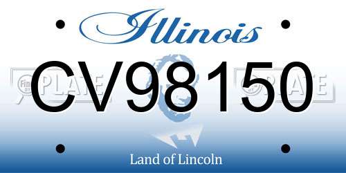 CV98150 Illinois License Plate