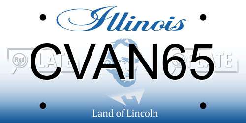 CVAN65 Illinois License Plate