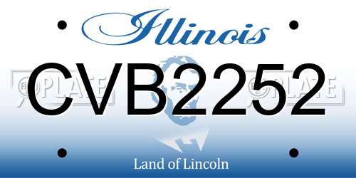 CVB2252 Illinois License Plate