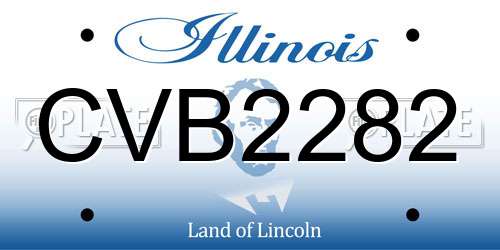 CVB2282 Illinois License Plate